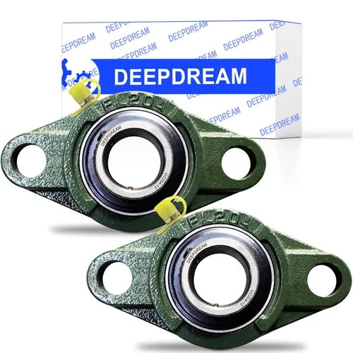 Vista 11 de 2 rodamientos de bloque de almohada DEEPDREAM UCFL201-8, orificio de 1/2 pulgada, rodamiento de almohada montado en brida de 2 pernos, autoalineación