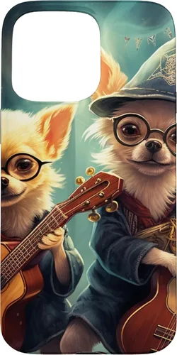 Vista 28 de iPhone 16 Chihuahua Mago Guitarristas, Chihuahua Dog, Estuche Guitarrista Mágico