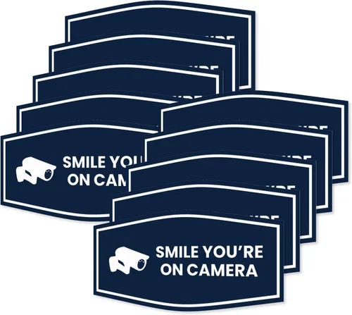 Vista 43 de Fancy Smile You're On Camera Letrero (negro) - Mediano (1 unidad)