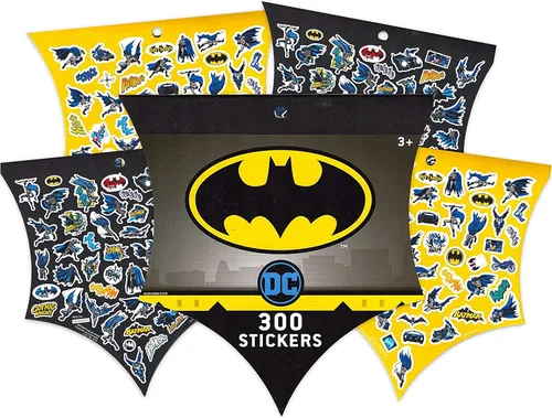 Vista 3 de DC Shop Comics Batman Mini mochila preescolar Suministros escolares Batman y bolsa escolar de 11 pulgadas con 300 calcomanías de Batman suministros
