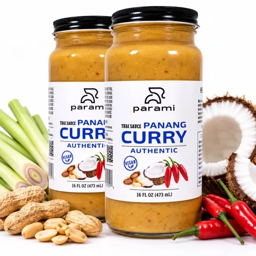 Vista 29 de Parami Salsa de curry tailandés tamaño 16 onzas (sin gluten, sin lácteos, sin nueces) (paquete de 1, verde)