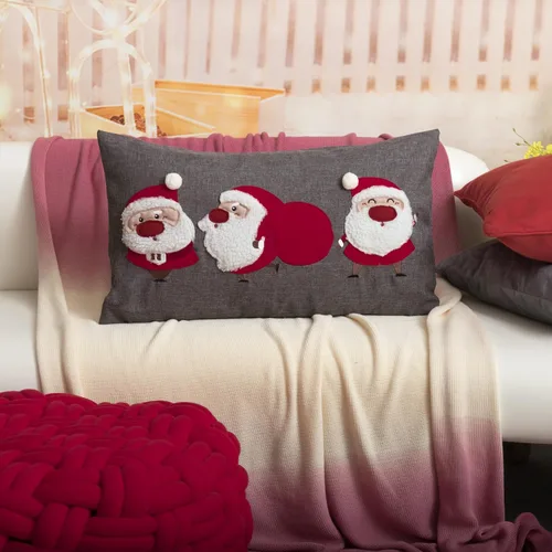 Vista 8 de OiseauVoler Funda de cojín de Navidad de Papá Noel, funda de almohada decorativa para sofá, cama, hogar, decoración de Navidad, 14 x 24 pulgadas