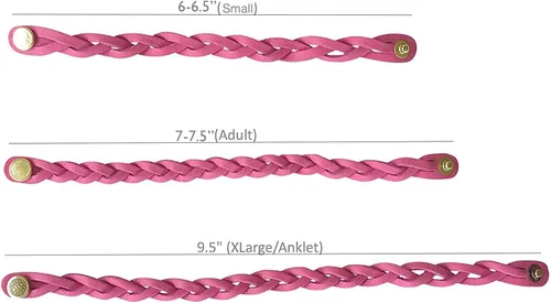 Vista 2 de Juego de 7 pulseras difusoras trenzadas de aceite esencial de cuero genuino