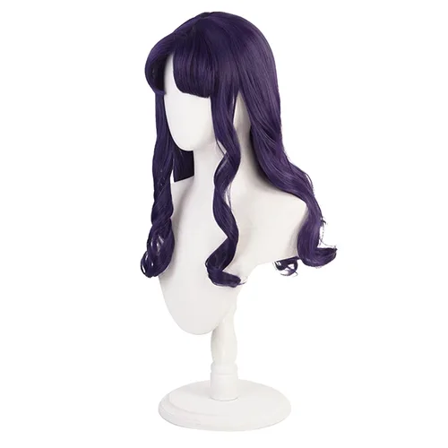 Vista 3 de Soyusunny Pelucas largas de color gris oscuro para mujeres y niñas (morado)