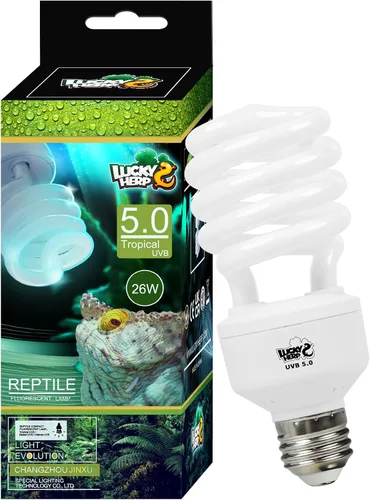 Vista 10 de LUCKY HERP Lámpara fluorescente compacta UVA UVB para reptiles 5.0, 13 W, lámpara tropical para terrario