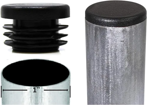 Vista 7 de Tapa de extremo de tubo redondo blanco de 1 pulgada, tapón de tubo de tubo de diámetro exterior de 1 pulgada, inserto de tapa de enchufe de plástico