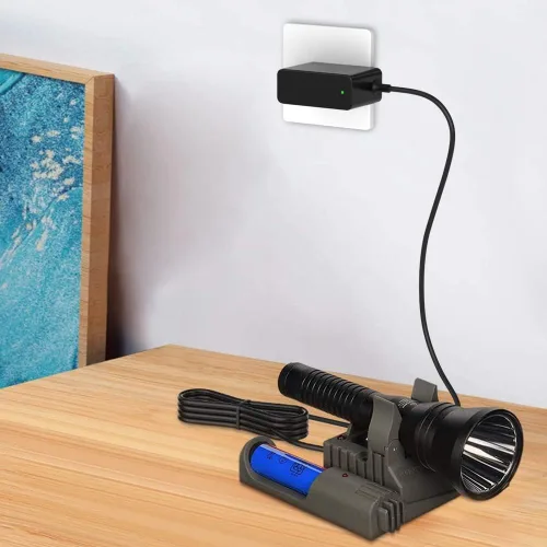 Vista 2 de Cargador de base de linterna compatible con Streamlight Stinger HP DS HPL Classic XT Series, Strion LED HL, Survivor, Litebox, Kuncklehead