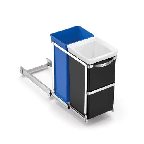 Vista 8 de simplehuman, cesto de residuos para gabinete, marco de acero de alto desempeño, de 10 l/2,6 galones