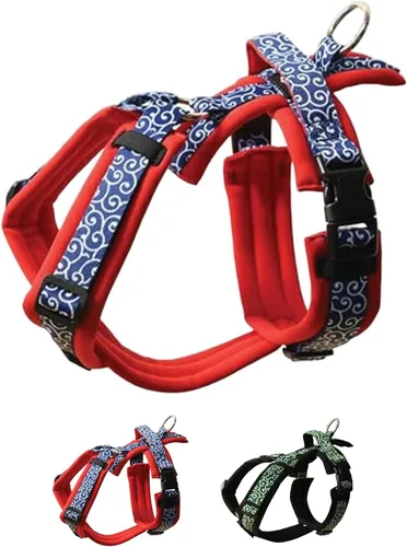 Vista 10 de Hakusan: arnés para perro, acolchado, ajustable, diseño sin tirones, seguridad, marca japonesa, perro pequeño, perro mediano