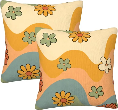 Vista 10 de Juego de 2 fundas de almohada con estampado de leopardo abstracto de animales africanos y vida silvestre, retro, fundas de almohada para decoración