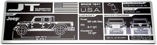 Vista 6 de Placa de datos Jeep® (Cherokee (XJ))