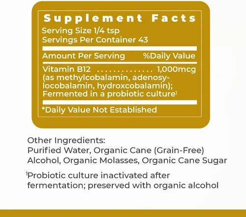 Vista 6 de Premier Research Labs B12-ND - Líquido de vitamina B12, vitaminas B12, gotas B12, tintura B-12 con metilcobalamina, adenosilocobalamina