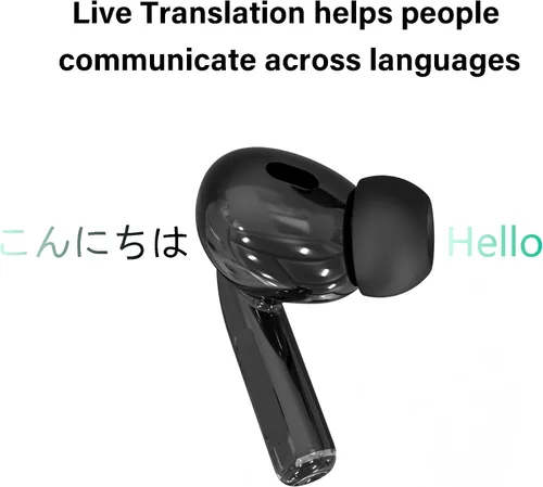 Vista 6 de ONES MusPlayE - Auriculares inalámbricos AI, traductor AI, Bluetooth 5.4 con pantalla táctil, cancelación activa de ruido, conexión con aplicación