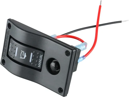 Vista 4 de Amarine Made Interruptor de bomba de sentina de 3 vías, disyuntor de circuito basculante LED de lujo, interruptor de control con luz LED