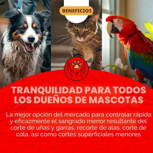 Vista 4 de Miracle Care Kwik Stop Polvo estíptico para perros, gatos y pájaros, 0.5 onzas
