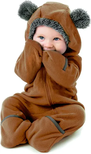 Vista 97 de Enterizo de vellón para bebé, rómper de una sola pieza con capucha para niños, ropa para exteriores, chaqueta infantil