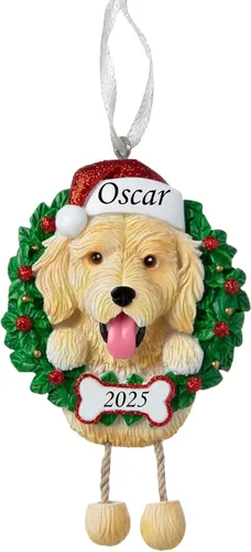 Vista 18 de Adorno personalizado para 2025, raza pura de perro Beagle, adorno para árbol de Navidad, decoración profesional personalizada, regalo para cachorro