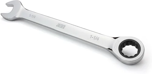 Vista 10 de Jaeger Llave combinada de trinquete de 1 pulgada con precisión de trinquete de 89 dientes y acero pulido endurecido para proyectos con espacios