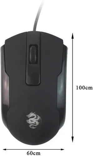 Vista 5 de WishLotus Logotipo de ratón para zurdos Grabado láser y proceso mate Resolución de 800 DPI Botón 3D Plug and Play Mini USB Ratón con cable adecuado