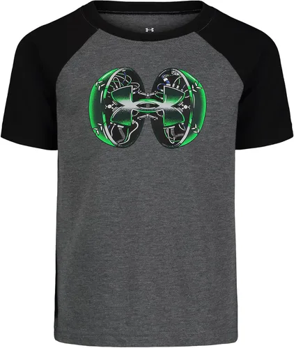 Vista 13 de Under Armour Camiseta de manga corta con gráfico de béisbol para niño Áspero atómico