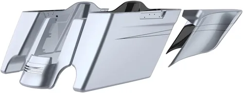 Vista 38 de Cubiertas laterales de alforjas estiradas para motocicleta, extensión extendida para Harley Touring 2014+ - Whisky ámbar Amber Whiskey