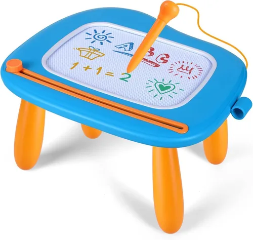 Vista 13 de Smasiagon - Pizarra de dibujo magnética para niños, juguetes para niñas de 1 a 2 años, pizarra de garabatos portátil para aprender y juguetes