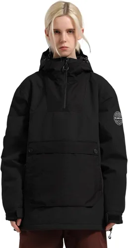 Vista 16 de Chaquetas de esquí para hombre, abrigos de snowboard para mujer, chaqueta impermeable para deportes de invierno, resistente al viento, cálida