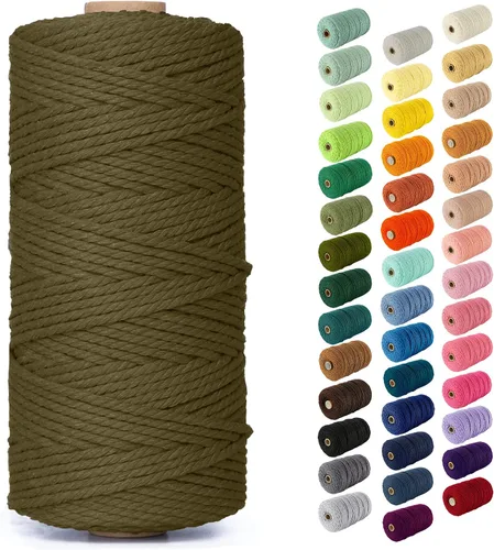 Vista 163 de Nook Theory Hilo de macramé de 3mm 109 yardas - Cuerda de macramé suave de 4mm, 5mm perfecta para nudos - Suministros de macramé para colgadores