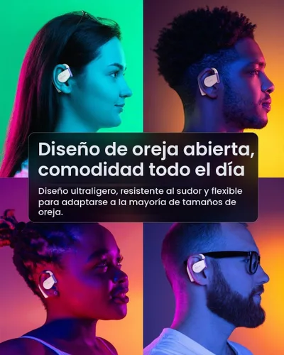 Vista 8 de Cleer ARC 5 Gaming - Auriculares de oído abierto, THX Spatial Audio y Dolby Blanco