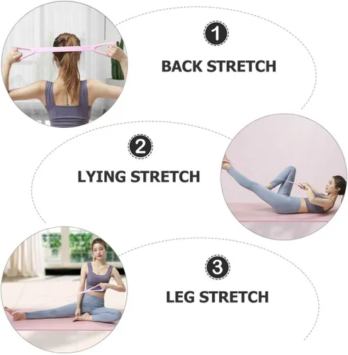 Vista 4 de Cabilock Juego de bandas de resistencia para gimnasio en casa, bandas de fitness con escultura de glúteos y resistencia a las sentadillas