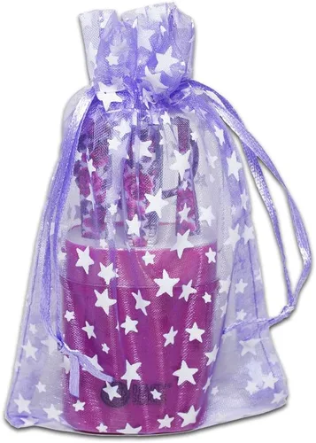 Vista 50 de The Display Guys - Paquete de 100 bolsas de regalo de organza transparente de 2 x 2.5 pulgadas con cordón