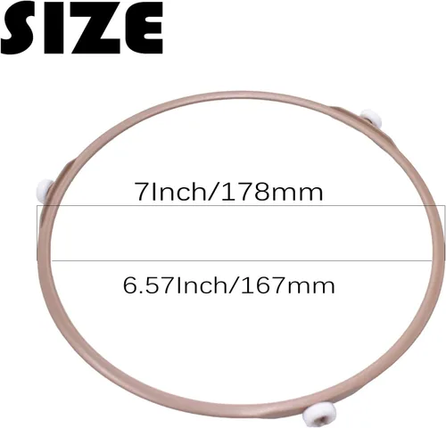 Vista 2 de Paquete de 2 anillos giratorios de microondas de 7 pulgadas, soporte para bandeja de placa de vidrio, anillo interior de repuesto, para microondas