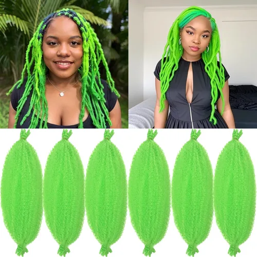 Vista 36 de Cabello para trenzar de 10 pulgadas para locs suaves sintéticos, trenzas de ganchillo Passion Spring Cuban Twist Hair Butterfly Loc Marley Twist