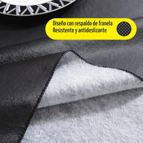 Vista 2 de SASTYBALE Mantel de vinilo con respaldo de franela impermeable y resistente al aceite, manteles de plástico para mesas rectangulares, manteles