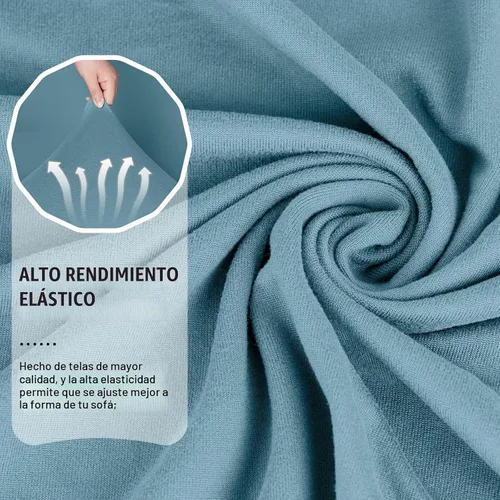 Vista 8 de TAOCOCO Fundas Elásticas para Sillones Reclinables de 3 Piezas Fundas Sólidas para Muebles Funda para Sillón Reclinable Fundas Deslizables con Azul