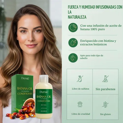 Vista 4 de Dersie Acondicionador de aceite Batana (10 fl oz)