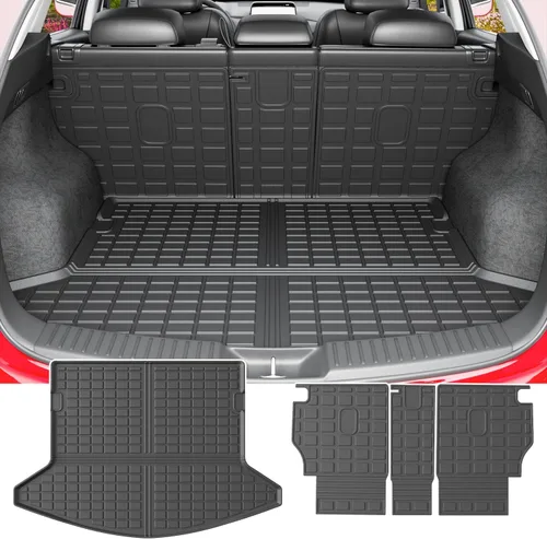 Vista 8 de powoq Alfombrilla de carga y respaldo compatibles con Toyota RAV4 2013-2017 Alfombrilla para maletero y respaldo