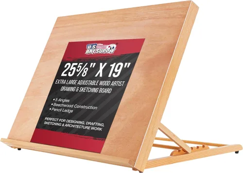 Vista 7 de U.S. Art Supply Tablero de dibujo de madera A3 grande de 18-1/2 x 14-1/8