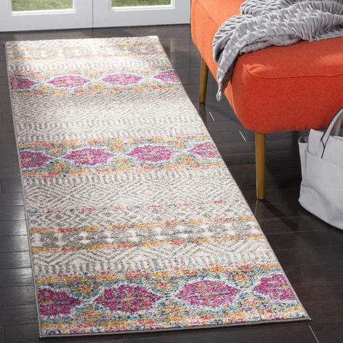 Vista 23 de SAFAVIEH Madison Collection - Alfombra decorativa de 2 pies 3 pulgadas x 4 pies, color carbón y gris, diseño bohemio chic, no desprende pelusa
