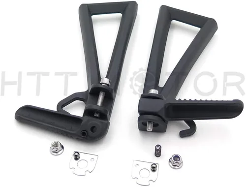 Vista 4 de Reposapiés y soporte para pie de pasajero trasero negro compatible con Yamah YZF-R6 2006-2014