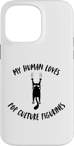 Vista 21 de iPhone XR My Human Loves Pop Culture Figurines - Cat Parent Hobby Case