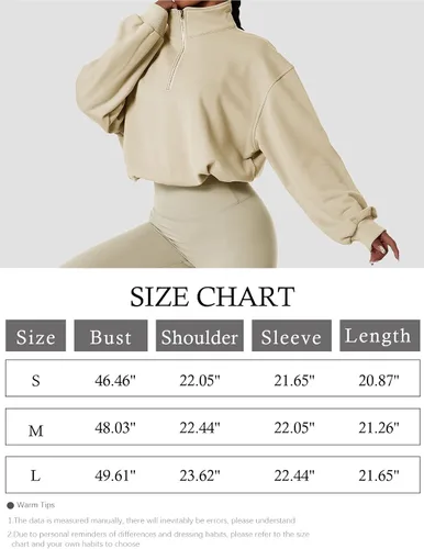 Vista 8 de Arssm Sudaderas con media cremallera para mujer, cuello alto, ropa deportiva para correr, entrenamiento