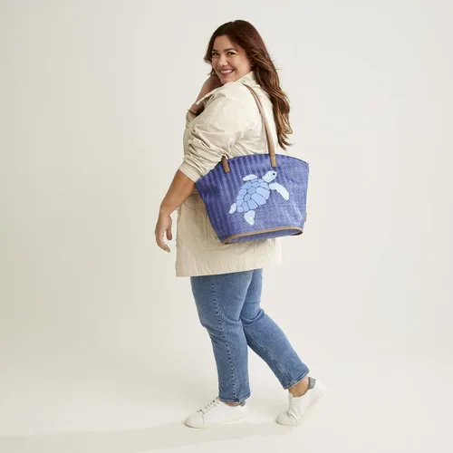 Vista 4 de Vera Bradley Bolso tote de paja para mujer