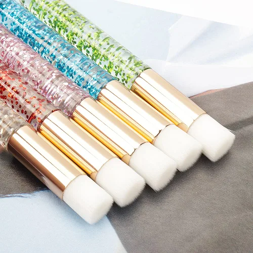 Vista 6 de 30 cepillos de champú de pestañas de cristal, cepillo de limpieza de pestañas, cepillos de maquillaje suaves para limpieza de extensiones de azul 30
