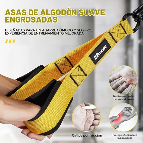 Vista 3 de Resistance Bands with Handles, Exercise Bands with Door Anchor for Working Out, Home Gym Workout Equipment for Push Downs, Tricep, Biceps, Arms
