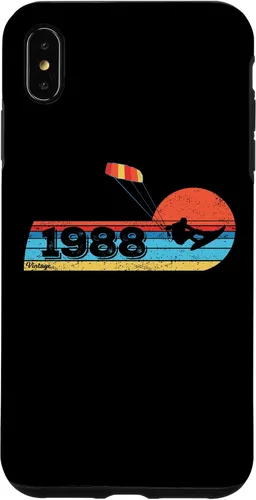 Vista 11 de Kitesurfer Kitesurfing Birthday Vintage 1988 Born Kitesurf Case for iPhone 16