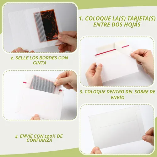 Vista 4 de 200 piezas de suministros de envío de tarjetas de intercambio Blanco
