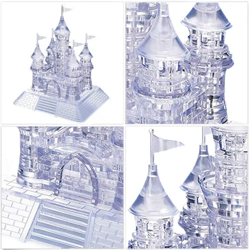Vista 2 de Coolplay Rompecabezas musical de castillo de cristal 3D de 20 canciones para adultos, base iluminada incluida, 105 piezas