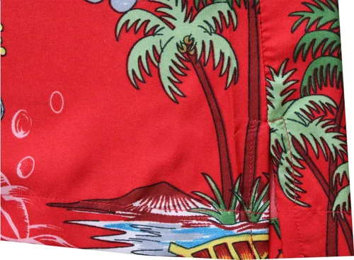 Vista 6 de Scenic Hawaiian Camisas para hombre 56 Aloha Fiesta Casual Campamento Botón Abajo Manga Corta Cruise Beach Wear