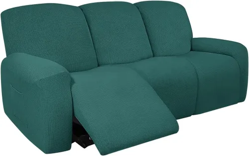 Vista 26 de vctops Fundas elásticas resistentes al agua, para sofá reclinable, suaves y lisas, con correa elástica antideslizante, protector de muebles